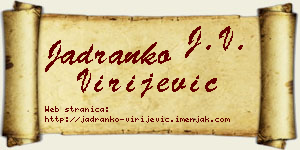 Jadranko Virijević vizit kartica